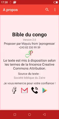 Bible du Congo android App screenshot 0